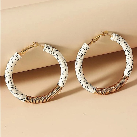 Jewelry - 2 FOR $20 Beaded Hoop Earrings